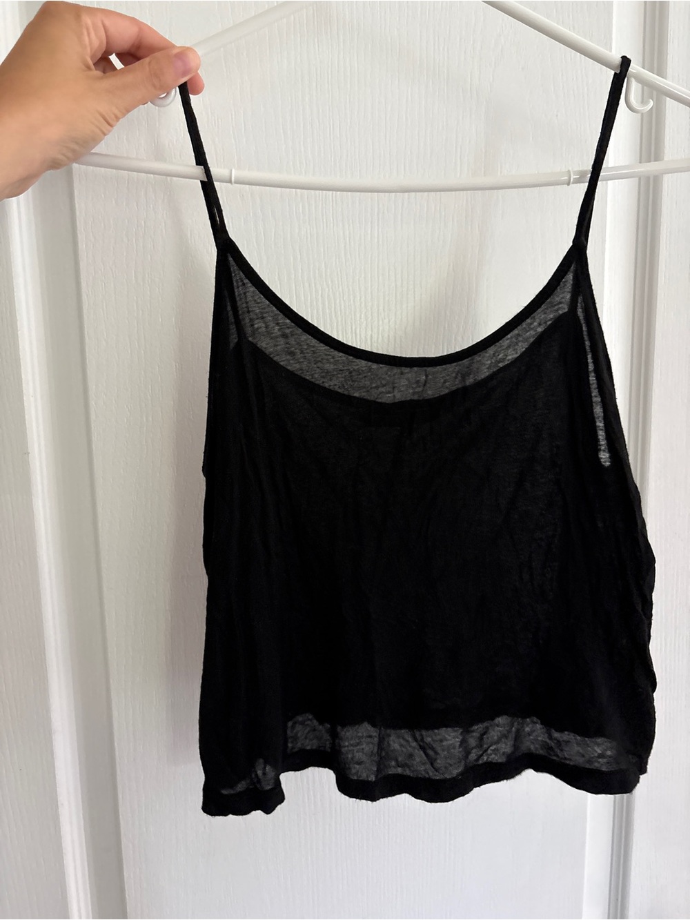 Brandy Melville Black Sheer Spaghetti Strap Camisole